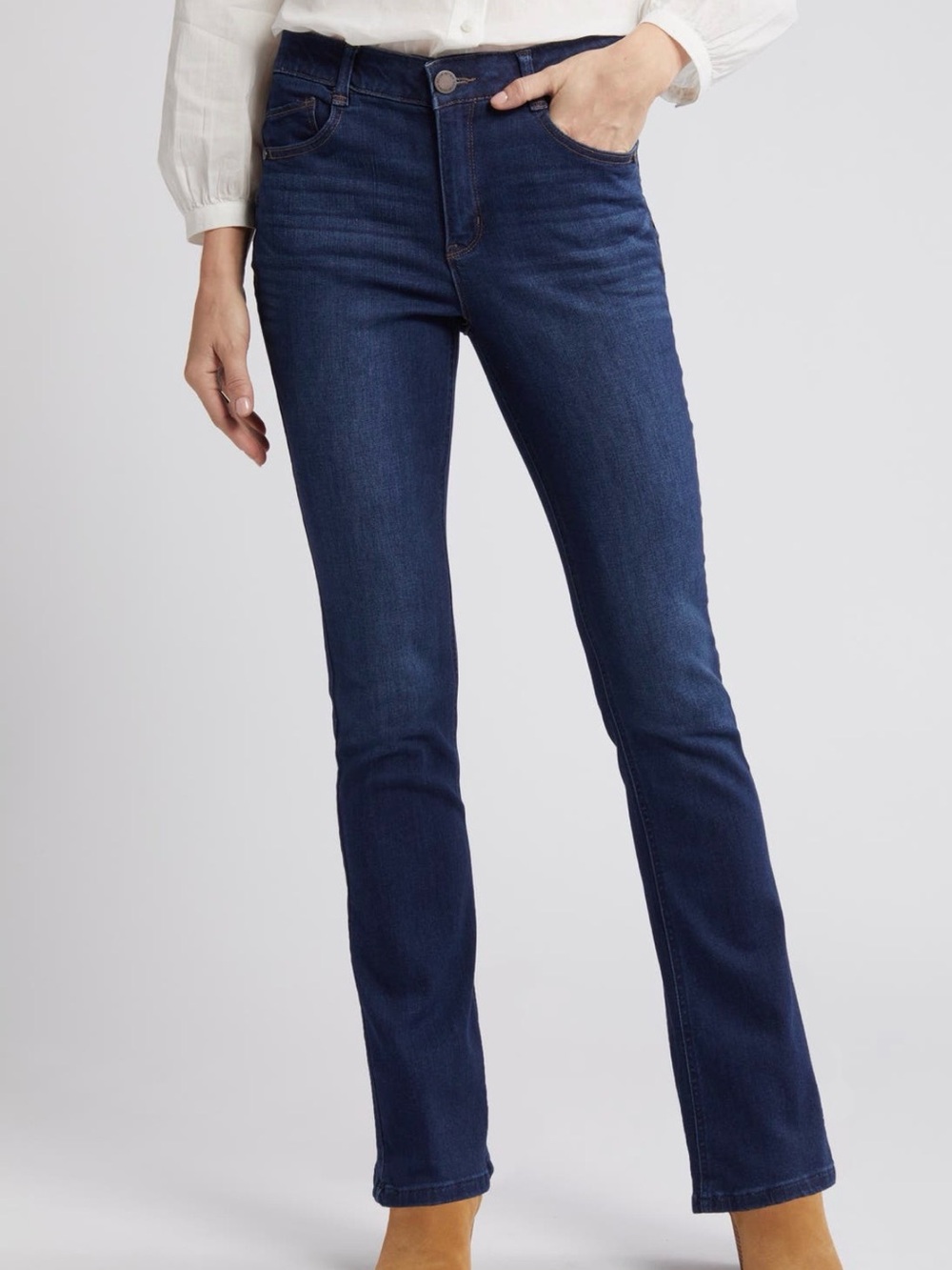 Wit & Wisdom Brittany High Waist Dark Baby Bootcut Jeans